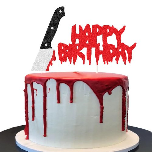 Have a Killer Birthday Party Supplies, Horror Classic Cake Topper Decorations for Halloween Horror Party Supplies Decor (style 2)