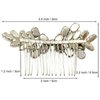 PRETTYLIFE Crystal Bride Wedding Hair Comb Silver Vine Bridal Hair Accessories Party Prom Hair Piece for Women and Girls (#2 - Blue)