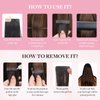 MAXITA Hair Extensions Tape in Natural Black Hair Extensions Tape in Extensions Remy Human Hair Seamless Straight Human Hair Extensions 22 Inch 20pcs 50g Real Human Hair for Women