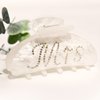 Bride Claw Hair Clip, Mrs White Acrylic Hair Clip Banana Barrettes, Engagement Gift, Bachelorette Party Gifts Decorations Bridesmaid Bride Accessories Wedding