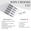 Nail Art Liner Brushes, 5Pcs, Size 5/8/11/15/20mm Nail Art Tools with Striping Nail Art Brushes for Long Lines, Thin Details, Fine Drawing. Striper Brushes Set Christmas Gift for Women