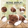 Plushland Realistic Stuffed Animal Toys Puppy Dog, Holiday Plush Figures for Kids, Babies to Play with (Bulldog 10")