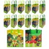 Tiny Mills Woodland Animals Forest Creatures Critters Party Favor Bags Treat Bags with Handles, Candy Bags for Birthday Party Bags Party Supplies,12 Pack