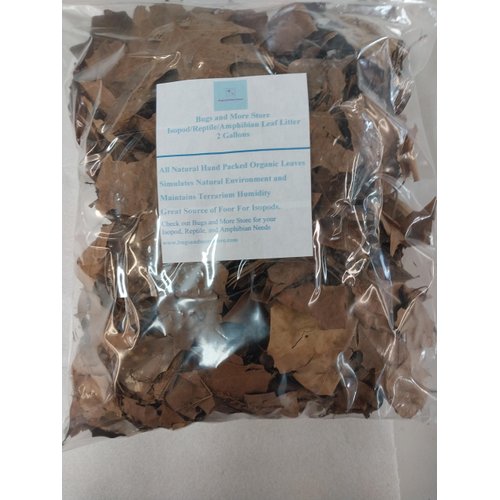 2 Gallon Bag of Organic Leaves - Isopods, Reptiles, Amphibians, Bioactive Aquariums, Terrariums, Vivarium