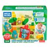 Mega Bloks First Builders Safari Friends with Big Building Blocks, Plant-Based Building Toys for Toddlers (30 Pieces)