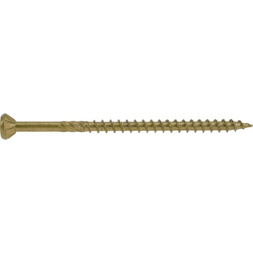 Power Pro 48603 Wood Screws, #10 x 3-1/2", Premium Outdoor Deck Screws, Rust Resistant, Epoxy Coated Bronze, 1lb Box, 59 pcs