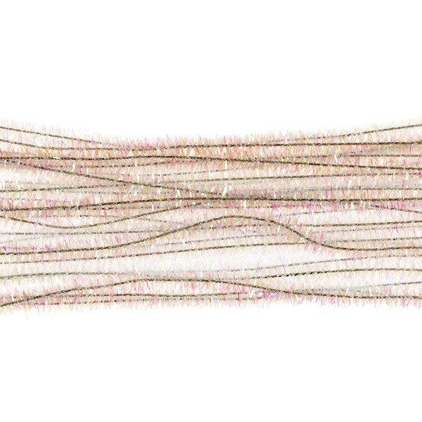 West Coast Paracord Chenille Stems – Fun Pipe Cleaners for DIY Crafts, Art, Decorations – 12 inches by 6 millimeters - Pack of 25 (White Iridescent)