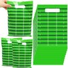 QOUBAI 60 Pcs Football Party Candy Goodie Bags Green Football Field Plastic Gift Party Favors Football Snack Treat Bags Bulk for Kids Boys Game Day Sports Events Birthday Party