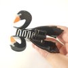 Cute Swan Hair Clip,Acetate Claw Clips,Hair Clips for Women,Black