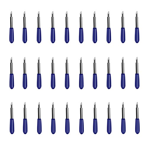 30 Pcs Replacement Blades for Explore Air 2 60 Degree Cutting Plotter Blade Vinyl Cutter Machines Blades Blade for Maker Expression Deep Cutting Blade (Blue)