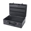 Professional Barber Case with Code Lock, Luxury Portable Barber Carrying Case, Salon Hair Cutting Storage Organizer, Stylist Tool Box Traveling Suitcase for Clippers Trimmers Blades Shears Combs (Black)