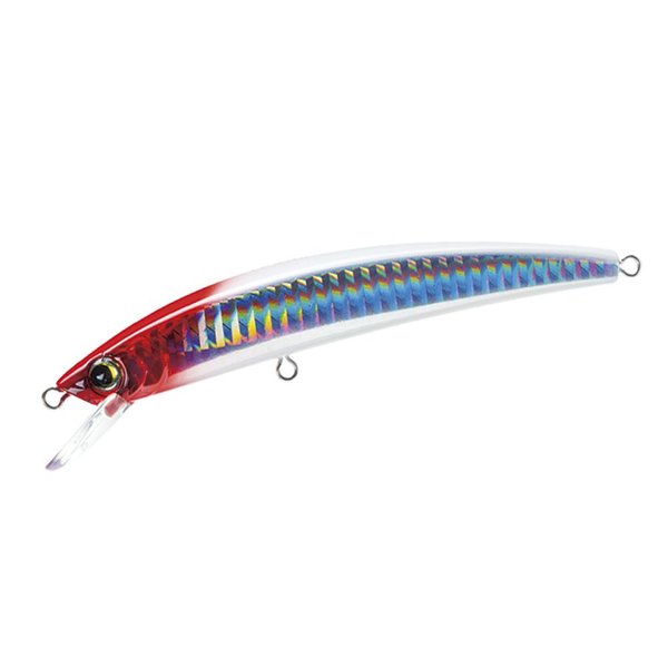 Yo-Zuri Crystal Minnow Floating Lure, Holographic Redhead, 5-1/4-Inch