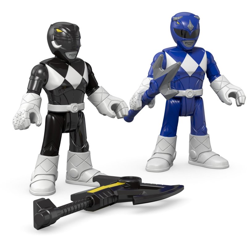Fisher-Price Imaginext Power Rangers Blue Ranger & Black Ranger ...