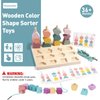 3 in 1Montessori Toy, Shape Sorter Sequencing Block Matching Lacing Beads STEM for Boys Girls 3 4 Year Old Toddler Kids (3 in 1 Edition)