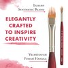 Princeton Velvetouch, Series 3950, Paint Brush for Acrylic, Oil and Watercolor, Mini- Filbert Grainer, 1/4 Inch