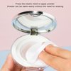 3g Empty Refillable Loose Powder Box, Plastic Loose Powder Compact Container with Powder Puff and Mirror Portable Mini Makeup Loose Powder Puff Box Case Container Holder