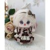 niannyyhouse 10cm Plush Doll Clothes Coffee Lace Dress Doll Dress up