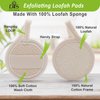 Face Loofah Pads Exfoliating Scrubber, Natural Luffa Facial Cleanser Pad Sponges Exfoliator Scrub Brush 6 Pack for Body Back Dead Skin Cleansing Washing Suitable for Men Women Bath Shower Spa Massage