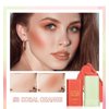 Lovelycat Blush Rare Beauty Liquid Blush Cream Blush Stick For Cheeks Natural Blendable Powder Blusher Stick On The Go Blush Brushes For Makeup Cheeks,Natural Waterproof, Long Lasting (orange)