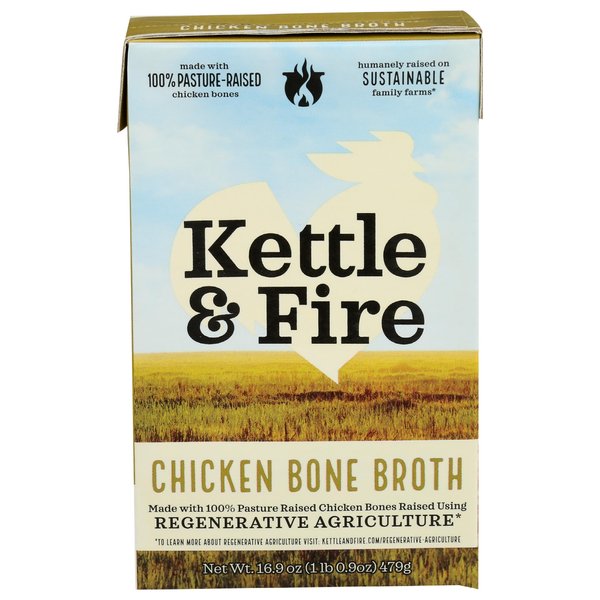 Kettle & Fire Regenerative Agriculture Chicken Bone Broth, 16.9 OZ