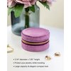 Benevolence LA Plush Velvet Travel Jewelry Box Organizer, Mini Travel Jewelry Case, Jewelry Travel Organizer, Travel Jewelry Organizer, Small Jewelry Box Travel, Jewelry Travel Box - Lilac
