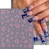 10 Sheets Hibiscus Flower Nail Stickers for Nail Art Petal Floral Nail Art Stickers Decals 3D Self-Adhesive Pegatinas Uñas Pink Blue Gold Silver Nail Design Flowers Sticker DIY Nail Decor for Women