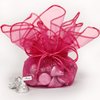 30 Organza Fabric Gift Bags Pouches Party Favor Gifts Packaging Neon Hot Pink-12 inch square
