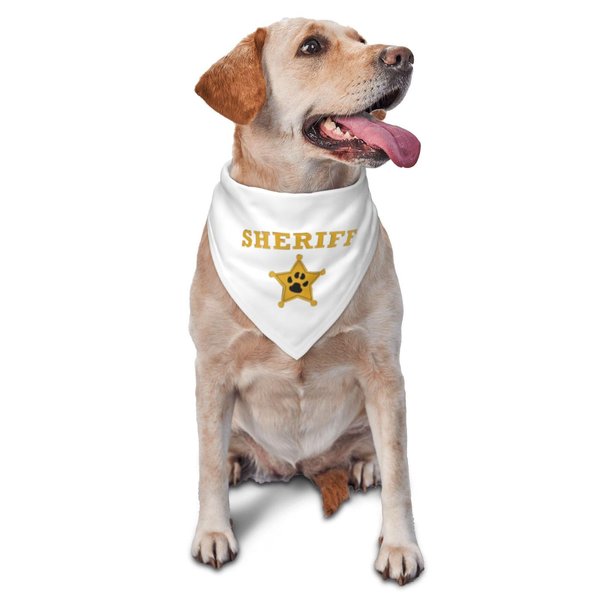 vercosee Costume Accessory Set Pet Dog Bandana,Costume Accessory Set Pet,for Halloween Christmas Cosplay Role Play Party (Sheriff-White)
