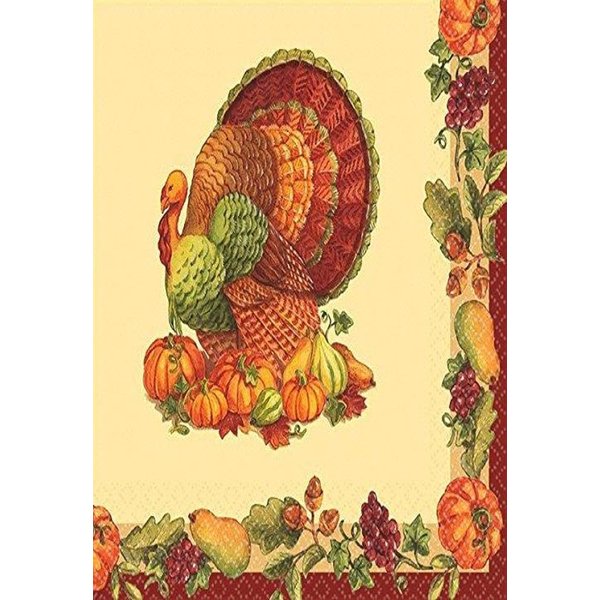 Joyful Thanksgiving Multicolored Paper Beverage Napkins, 125 Ct. | Party Tableware