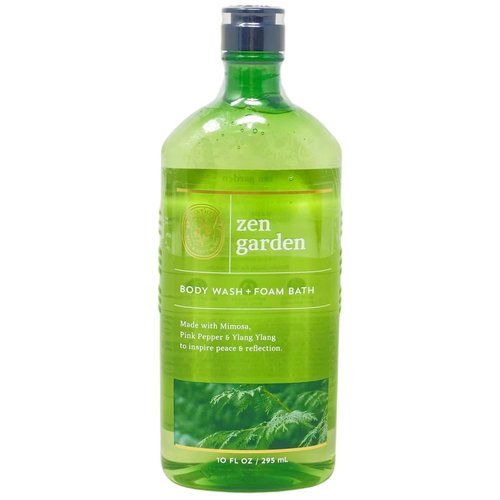 Generic Bath and Body Work Aromatherapy Zen Garden Body Wash + Foam Bath Set - Pack of 2, Green