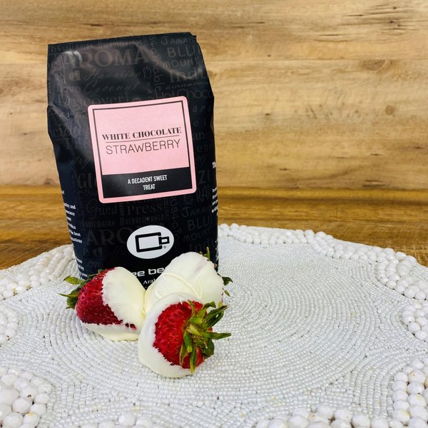 White Chocolate Strawberry Coffee by Coffee Beanery | 12oz Flavored Coffee Ground Medium Roast Coffee| 100% Specialty Arabica Coffee Ground | Gourmet Coffee | Flavored Ground Coffee Medium Roast