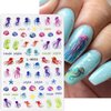10 Sheets Ocean Nail Stickers Decals Summer Nail Decals 3D Self Adhesive Mermaid Nail Art Stickers Beach Fishtail Shellfish Starfish Designs Nail Art Supplies for Women Nail Manicure Decorations
