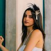 Foyte 1920's Flapper Headband Pearl Peacock Black Feather Head Bands Jewelry Leaf Rhinestone Headpiece Costume Accessories for Women and Girls (Black Feather)