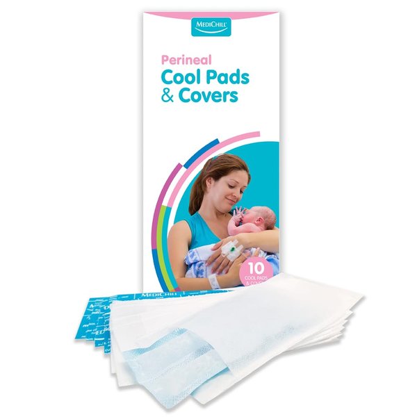 Medichill Perineal Ice Packs (with Covers) - Pack of 10 Postpartum Ice Packs & 10 Covers