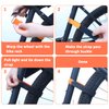 Bike Rack Straps 4 Pcs Reusable Bike Wheel Strap Adjustable Bike Wheel Stabilizer Strap with Upgraded Gel Grip & Stonger Metal Buckle