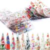 Flowers Nail Foil Transfer Stickers Decals, Flowers Nail Transfer Foils Sticker Designs Summer Floral Nail Art Decals Acrylic Nails Supplies for Women Girls Manicure Tips Decorations (10 Sheets)