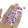 Rbenxia 20 Pcs Bridal Wedding Rhinstone Hair Pins 2.4 Inches Bridal Prom Clips Rose U-shaped Hair Pins for Women and Girls, Purple