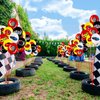 40 Pack Race Cars Balloons Birthday Party Supplies,12 Inch Checkered Flags Racing Party Latex Balloons for Race Fans Birthday Party One Two Fast Birthday Party Decorations Supplies