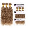 24 26 28 inch Color 27 Blonde Water Wave Bundles Human Hair Honey Blonde Bundles Double Weft Color 27 Human Hair Bundles Blonde Wet and Wavy Bundles Brazilian Virgin Remy Hair Extensions
