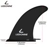 LEDONNE Fin 9" Surfing SUP Fins 2 Pcs (USD 4.99/1 Pcs) Inflatable Paddle Board Fin Quick Release Detachable Center Fin with Extra Pin No-Tool Installation Fin for Surfboard