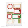 Hallmark Recyclable Kraft Christmas Flat Wrapping Paper Sheets with Cutlines on Reverse (12 Folded Sheets with Sticker Gift Tags) Rustic Red Trucks, White Snowflakes, "Merry Christmas" Lettering