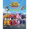 Super Wings Jett 7" Tall Superwings Jett Robot Suit and 2” Scale Transforming Jett Mini Figure , Transforming Robot & Transforming Fire Truck Toy Vehicle Playset, Gifts for Boys Girls Kids Child