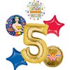 Wonder Woman 5th Birthday Party Supplies Superhero Balloon Bouquet Decorations