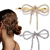 Rhinestone Hair Clips Sparkling Bow Hair Clips Non-Slip Crystal Hair Barrettes for Women Vanlentine Mothers' Day