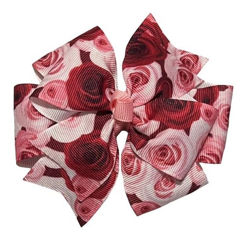 Roses Pinwheel Hair Bow