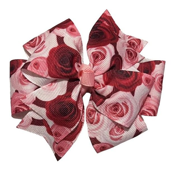 Roses Pinwheel Hair Bow