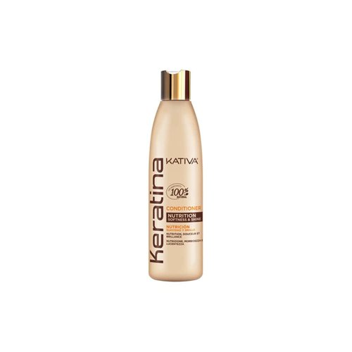 KATIVA Keratin Conditioner (8.45 Fl Oz), Rebuild & Strengthen Damaged Hair, with Hydrolyzed Keratin & Ceramides for Soft, Shiny and Nourished Hair, Sulfate Free, Gluten Free, Paraben Free, Salt Free