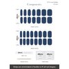 ohora Semi Cured Gel Nail Strips (N Cream Indigo) - Blue, Solid, Works with Any UV/LED Nail Lamps, Salon-Quality, Long Lasting, Easy to Apply & Remove - Includes 2 Prep Pads, Nail File & Wooden Stick