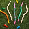 Gejoy 15 Pieces 12 Inch Halloween Wooden Snakes Unfinished Wooden Wiggly Snakes Jointed Flexible Wood Snake to Paint Blank Canvas Animal Model Crafts for Arts and Crafts Birthday Party Supplies