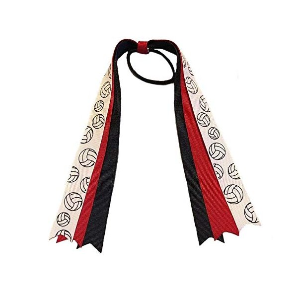 Volleyball Ponytail Streamers Hair Bow - You Choose Colors